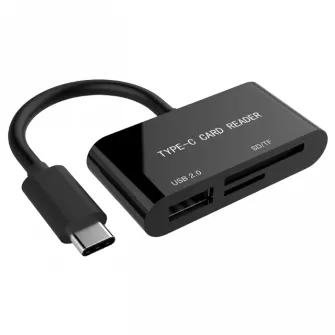 Type-C Card Reader USB,SD, TF (microSD) Gembird 