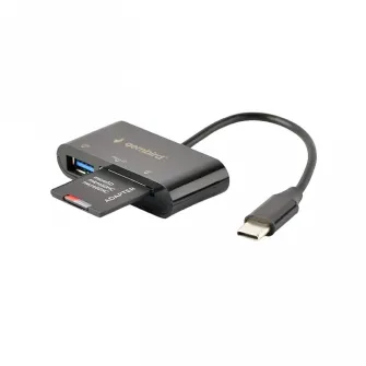 Type-C Card Reader USB,SD, TF (microSD) Gembird 