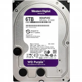 Unitate HDD Western Digital WD Purple, 3.5'', 6 TB