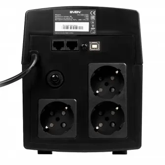 UPS SVEN Pro 1500, 1500VA/900W, Line Interactive, AVR, LCD, USB, RJ-45, 3xShuko Sockets
