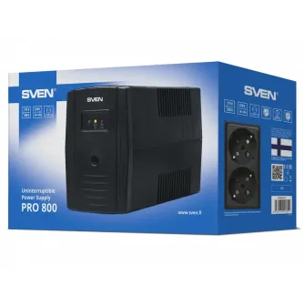 UPS SVEN Pro 800, 800VA/480W, Line Interactive, AVR, LED, 2xShuko Sockets