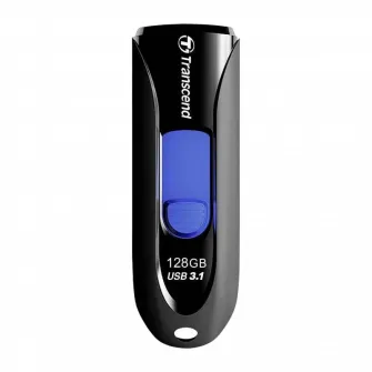 USB Flash накопитель Transcend JetFlash 790, 128Гб, Чёрный/Синий