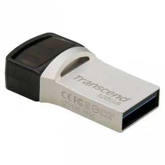 USB Flash накопитель Transcend JetFlash 890, 128Гб, Серебристый