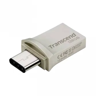 USB Flash накопитель Transcend JetFlash 890, 128Гб, Серебристый