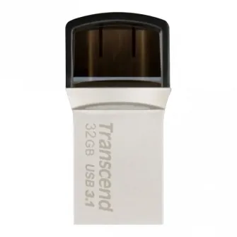 USB Flash накопитель Transcend JetFlash 890, 32Гб, Серебристый