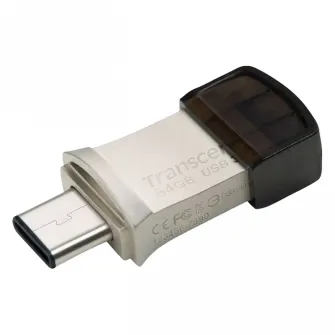 USB Flash накопитель Transcend JetFlash 890, 64Гб, Серебристый