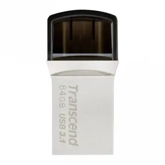 USB Flash накопитель Transcend JetFlash 890, 64Гб, Серебристый