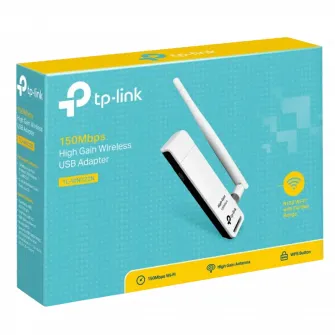 USB2.0 Wireless N LAN Adapter TP-LINK TL-WN722N, 150Mbps, Detachable Antenna