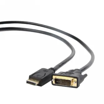 Видео кабель Cablexpert CC-DPM-DVIM-6, DisplayPort (M) - DVI-D (M), 1,8м, Чёрный
