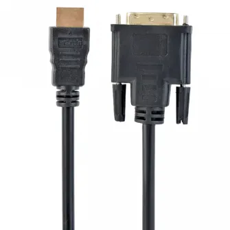 Видео кабель Cablexpert CC-HDMI-DVI-0.5M, HDMI (M) - DVI-I (M), 0,5м, Чёрный