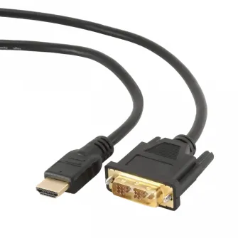 Видео кабель Cablexpert CC-HDMI-DVI-0.5M, HDMI (M) - DVI-I (M), 0,5м, Чёрный