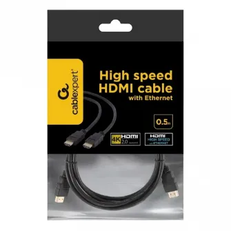 Видео кабель Cablexpert CC-HDMI4-0.5M, HDMI (M) - HDMI (M), 0,5м, Чёрный