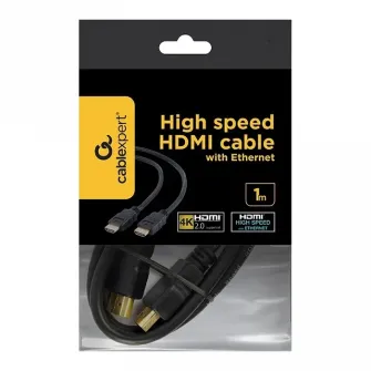 Видео кабель Cablexpert CC-HDMI4-1M, HDMI (M) - HDMI (M), 1м, Чёрный