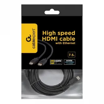 Видео кабель Cablexpert CC-HDMI4-7.5M, HDMI (M) - HDMI (M), 7,5м, Чёрный