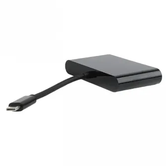 Видеоадаптер Cablexpert A-CM-VGA3in1-01, Type-C - , 0,15м, Чёрный