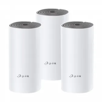 Whole-Home Mesh Dual Band Wi-Fi AC System TP-LINK, Deco E4(3-pack), 1200Mbps, MU-MIMO, up to 370m2