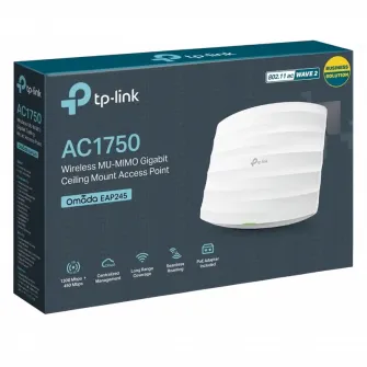 Wi-Fi AC Dual Band Access Point TP-LINK EAP245, 1750Mbps, MU-MIMO, Gbit Ports, Omada Mgnt, PoE