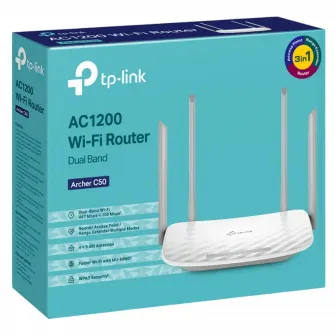 Wi-Fi AC Dual Band TP-LINK Router, Archer C50, 1200Mbps