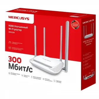 Wi-Fi N MERCUSYS Router, MW325R, 300Mbps, MIMO, 4xAntennas, 3xLAN Ports