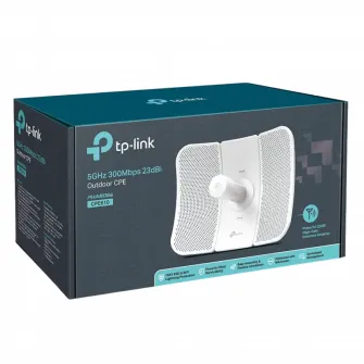 Wi-Fi N Outdoor Access Point TP-LINK CPE610, 300Mbps, 23dBi, 2x2 MIMO, Centralized Management, PoE