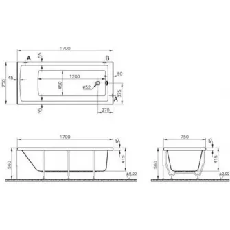 Cada de baie Vitra Neon (52280001000+59990228000)