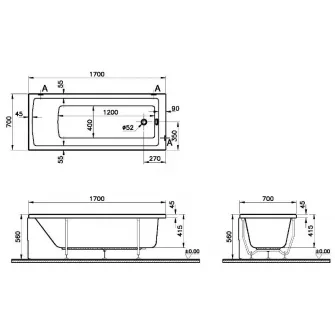 Cada de baie Vitra Neon (5895000100+59990865000)