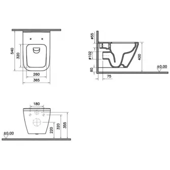 Vas WC Vitra Integra Square (7082B003-0075)