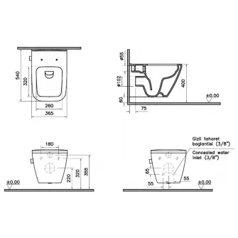Vas WC Vitra Integra Square (7082B003-7209)
