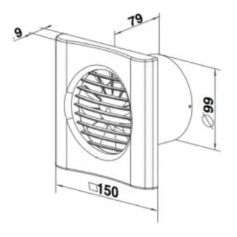 Ventilator de perete Ventika Echo Bis 100 Q