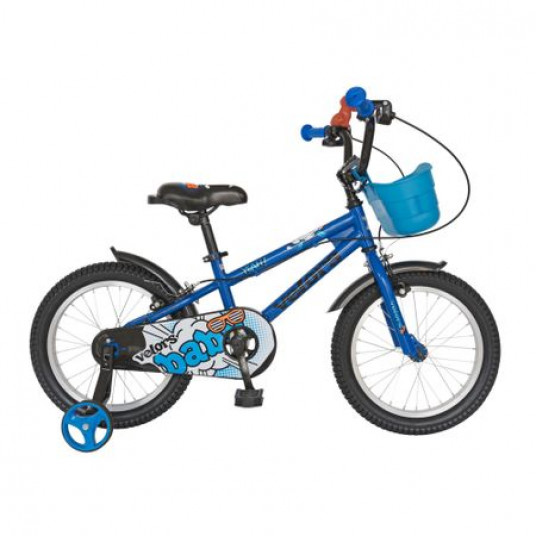 Bicicleta Velors V1601a Pentru Copii 4 7ani Albastru Smart Md