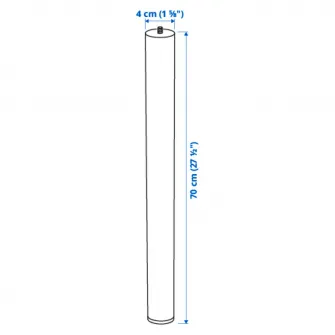 IKEA ADILS Picior, negru