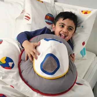 IKEA AFTONSPARV Jucarie de plus, naveta spatiala/multicolor