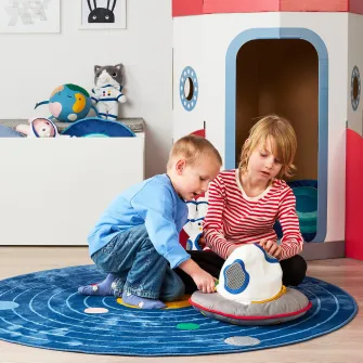 IKEA AFTONSPARV Jucarie de plus, naveta spatiala/multicolor