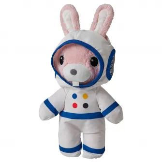 IKEA AFTONSPARV Jucarie de plus/costum astronaut, iepure, 28 cm