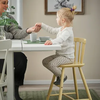 IKEA AGAM Scaun junior, bej deschis-galben