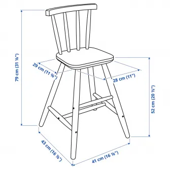 IKEA AGAM Scaun junior, bej deschis-galben