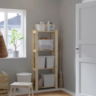 IKEA ALBERT Etajera, lemn conifere, 64x28x159 cm