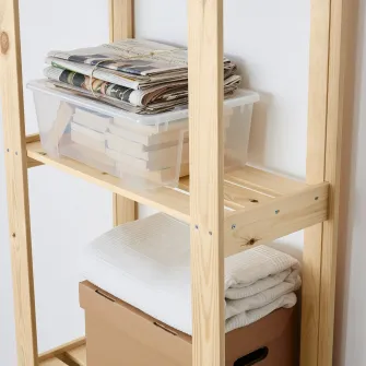 IKEA ALBERT Etajera, lemn conifere, 64x28x159 cm