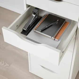 IKEA ALEX Comoda 9 sertare, alb, 36x116 cm