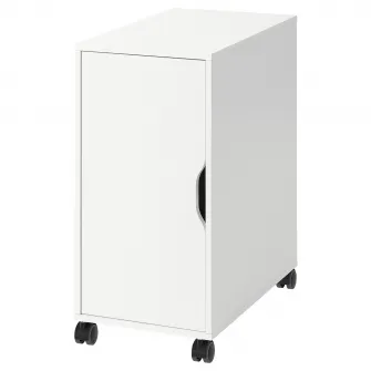 IKEA ALEX Unitate depozitare cu rotile, alb/negru, 36x76 cm
