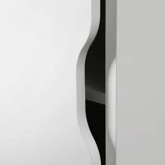 IKEA ALEX Unitate depozitare cu rotile, alb/negru, 36x76 cm