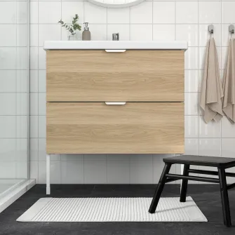 IKEA ALSTERN Covoras baie, alb, 50x80 cm