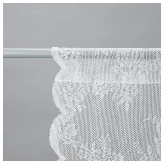 IKEA ALVINE SPETS Perdele, set 2 buc, alb murdar/cu tiv pentru bagheta, 145x300 cm