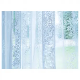 IKEA ALVINE SPETS Perdele, set 2 buc, alb murdar/cu tiv pentru bagheta, 145x300 cm