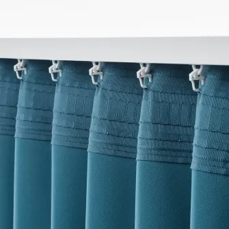 IKEA ANNAKAJSA Draperii semiopace, 2buc, albastru/rjns, 145x300 cm