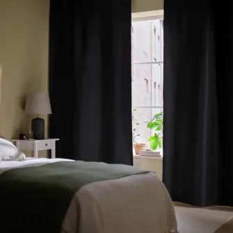 IKEA ANNAKAJSA Draperii semiopace, 2buc, antracit/rjns, 145x300 cm