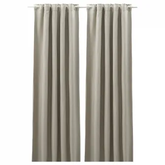 IKEA ANNAKAJSA Draperii semiopace, 2buc, gri/rjns, 145x300 cm