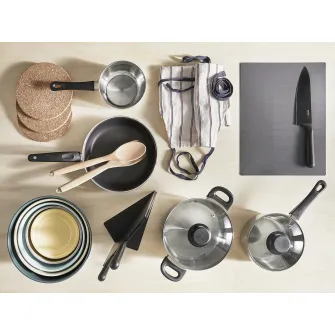 IKEA ANNONS Set vase 5 piese, sticla/inox