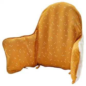 IKEA ANTILOP Perna sustinere+husa, galben inchis/alb buline