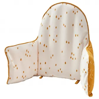 IKEA ANTILOP Perna sustinere+husa, galben inchis/alb buline